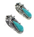 Southwest Turquoise And Sterling Silver Post Earrings YX68538