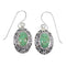 Sterling Silver And Turquoise Southwestern Hook Dangle Earrings YX68568