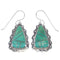Silver Turquoise Southwest Hook Dangle Earrings YX78973