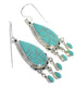 Silver And Turquoise Inlay Hook Dangle Earrings YX79165