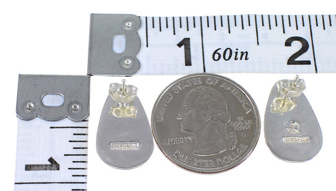 Southwestern Multicolor Sterling Silver Post Earrings WX71572