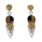 Multicolor Sterling Silver Southwestern Post Dangle Earrings WX71612