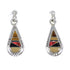 Southwest Sterling Silver Multicolor Tear Drop Post Dangle Earrings WX71642