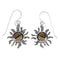 Multicolor Sterling Silver Sun Southwest Hook Dangle Earrings WX71653