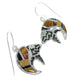 Multicolor Sterling Silver Bear Arrow Southwest Hook Dangle Earrings WX71654