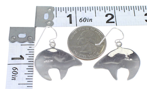 Multicolor Sterling Silver Bear Arrow Southwest Hook Dangle Earrings WX71654