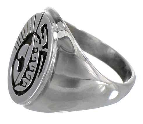 American Indian Calvin Peterson Bear Water Wave Sterling Silver Ring Size 10 RX68718