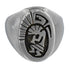 American Indian Calvin Peterson Kokopelli Water Wave Sterling Silver Ring Size 9-3/4 JX126003