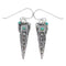 Turquoise Sterling Silver Hook Dangle Earrings QX69684