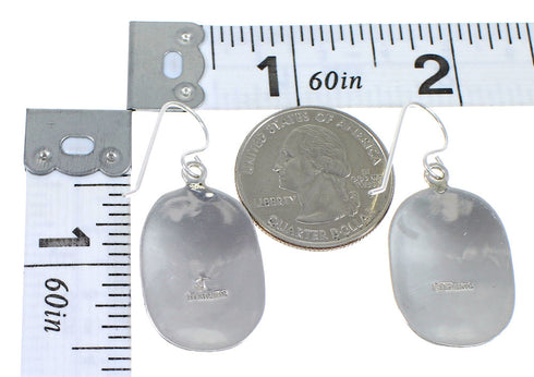 Eagle Southwest Sterling Silver Turquoise Hook Dangle Earrings QX70249