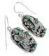 Eagle Southwestern Sterling Silver Turquoise Hook Dangle Earrings QX70250