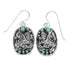 Authentic Sterling Silver Eagle Southwest Turquoise Hook Dangle Earrings QX70256