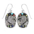 Silver Multicolor Southwest Eagle Hook Dangle Earrings YX71073