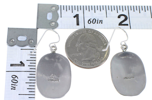 Silver Multicolor Southwest Bear Hook Dangle Earrings YX71078