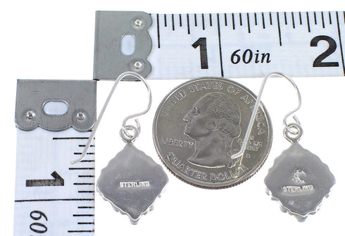 Silver Multicolor Southwestern Hook Dangle Earrings YX71087