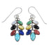 Multicolor Silver Southwest Hook Dangle Earrings YX71094