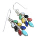Multicolor Silver Southwest Hook Dangle Earrings YX71094
