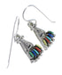 Multicolor Silver Southwest Needlepoint Water Wave Hook Dangle Earrings YX71096