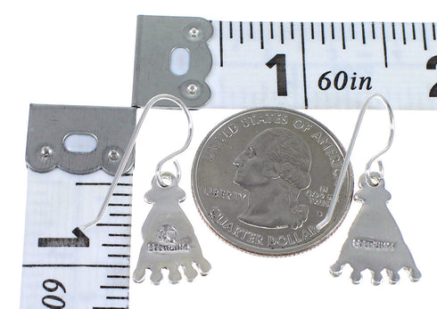 Multicolor Silver Southwest Needlepoint Water Wave Hook Dangle Earrings YX71096