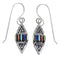 Multicolor Silver Southwestern Needlepoint Water Wave Hook Dangle Earrings YX71098
