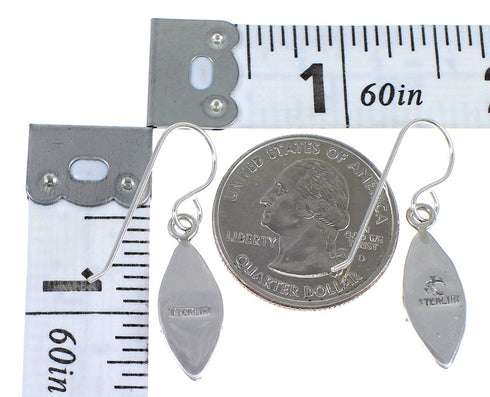 Multicolor Silver Southwestern Needlepoint Water Wave Hook Dangle Earrings YX71098