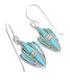 Turquoise Opal Sterling Silver Southwest Hook Dangle Earrings QX72344