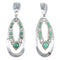 Turquoise And Opal Sterling Silver Southwest Post Dangle Earrings QX81871