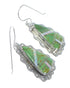 Southwestern Sterling Silver Turquoise Opal Hook Dangle Earrings QX81852