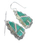 Southwest Genuine Sterling Silver Turquoise Opal Hook Dangle Earrings QX81858
