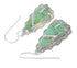 Turquoise Opal Silver Southwestern Hook Dangle Earrings QX81862