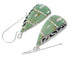 Authentic Sterling Silver Turquoise Opal Southwestern Hook Dangle Earrings QX81908