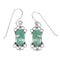 Southwest Turquoise Opal Genuine Sterling Silver Hook Dangle Earrings QX81958
