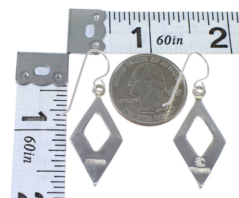 Turquoise And Opal Silver Southwest Hook Dangle Earrings QX82009