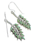 Southwestern Authentic Sterling Silver Turquoise Hook Dangle Earrings QX69245