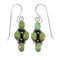 Turquoise Southwest Sterling Silver Hook Dangle Earrings QX69306