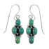 Turquoise Southwestern Sterling Silver Hook Dangle Earrings QX69308