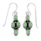 Turquoise Southwestern Genuine Sterling Silver Hook Dangle Earrings QX69319