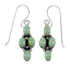 Turquoise Southwestern Genuine Sterling Silver Hook Dangle Earrings QX69319