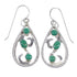 Southwest Authentic Sterling Silver Turquoise Hook Dangle Earrings QX69325