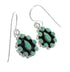 Southwest Turquoise Genuine Sterling Silver Hook Dangle Earrings QX69335