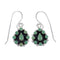 Southwestern Turquoise Authentic Sterling Silver Hook Dangle Earrings QX69339