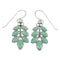 Authentic Sterling Silver Southwestern Turquoise Hook Dangle Earrings QX69349