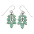 Authentic Sterling Silver Southwestern Turquoise Hook Dangle Earrings QX69349