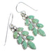 Authentic Sterling Silver Southwestern Turquoise Hook Dangle Earrings QX69349