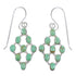 Turquoise Southwestern Genuine Sterling Silver Hook Dangle Earrings QX69370
