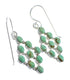 Turquoise Southwestern Genuine Sterling Silver Hook Dangle Earrings QX69370