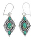 Genuine Sterling Silver Southwestern Turquoise Hook Dangle Reversible Earrings QX69379