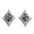 Genuine Sterling Silver Multicolor Southwest Post Earrings YX69442