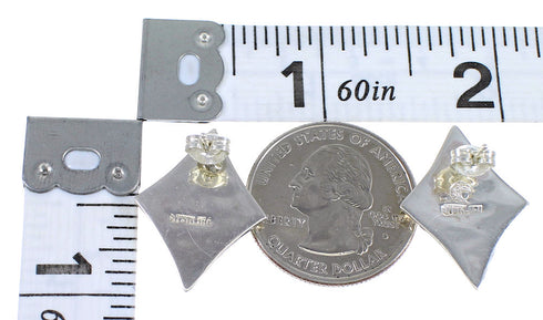 Genuine Sterling Silver Multicolor Southwest Post Earrings YX69442