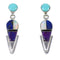 Multicolor And Authentic Sterling Silver Southwest Post Dangle Earrings YX69472